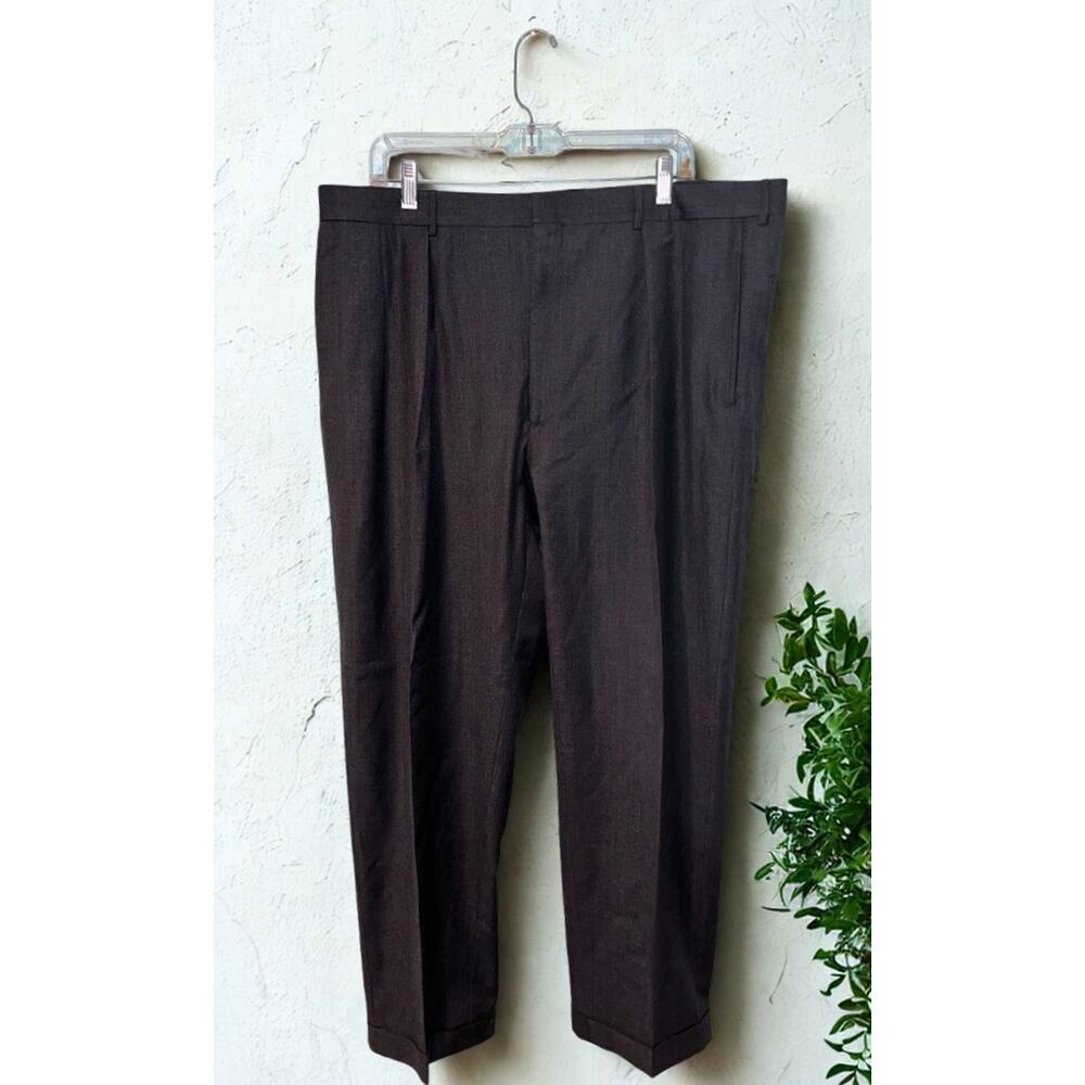 Polo Ralph Lauren Wool Dress Pants Pleated Trousers 40x30 Made In Italy Luxury